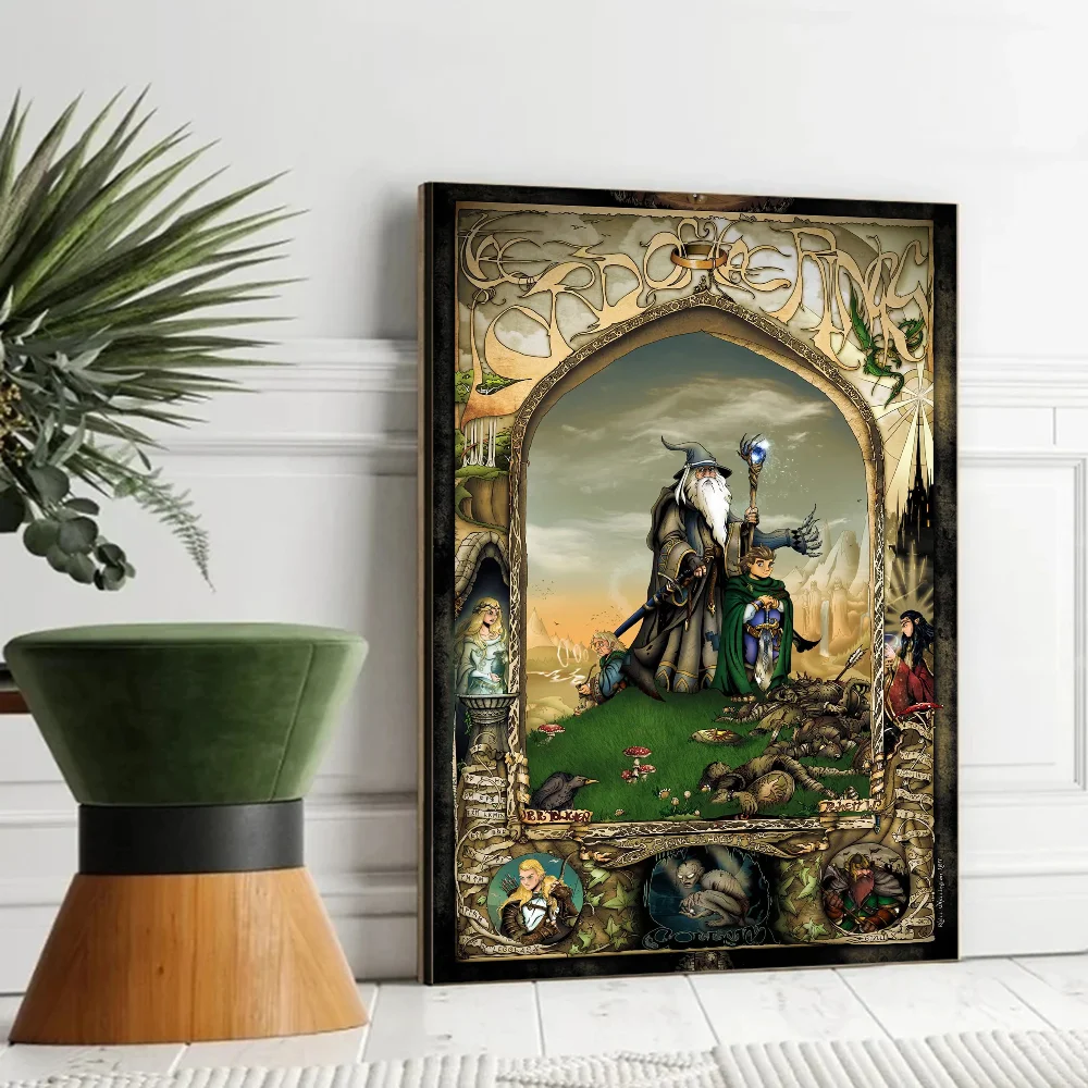 T-The L-Lords Of The R-Rings винтажные постеры липкие белые бумажные наклейки DIY комната бар