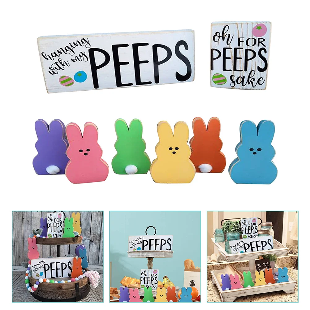 

Easter Tray Decor Decorations Bunny Tiered Tier Wood Signs Rabbit Sign Centerpieceskids