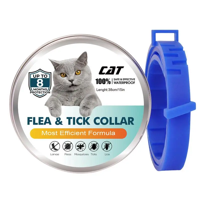 

38m Adjustable Pet Collar Cat Dog AntiFlea Collar Anti Flea Tick Mite Louse Collar Pet Protect Repel Rubber Necklace Pet Supply