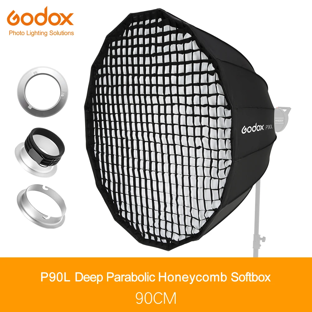 

Портативный параболический сотовый фотоотражатель Godox P90L 90 см