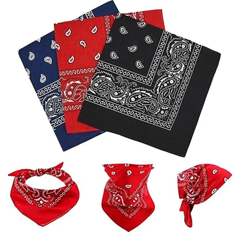 

Fashion Unisex Bandana Scarf Hip Hop Hiking Headscarf Wrist Wraps Magic Square Kerchief Cashew Print Hair Accessories Sport band