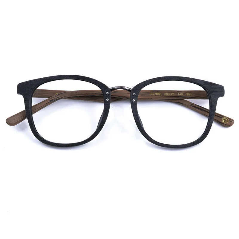 

Japan Style Classic Business Square Reading Glasses For Men Wood Grain Acetate Unique Prescription Eyeglass Frames New Eyewear