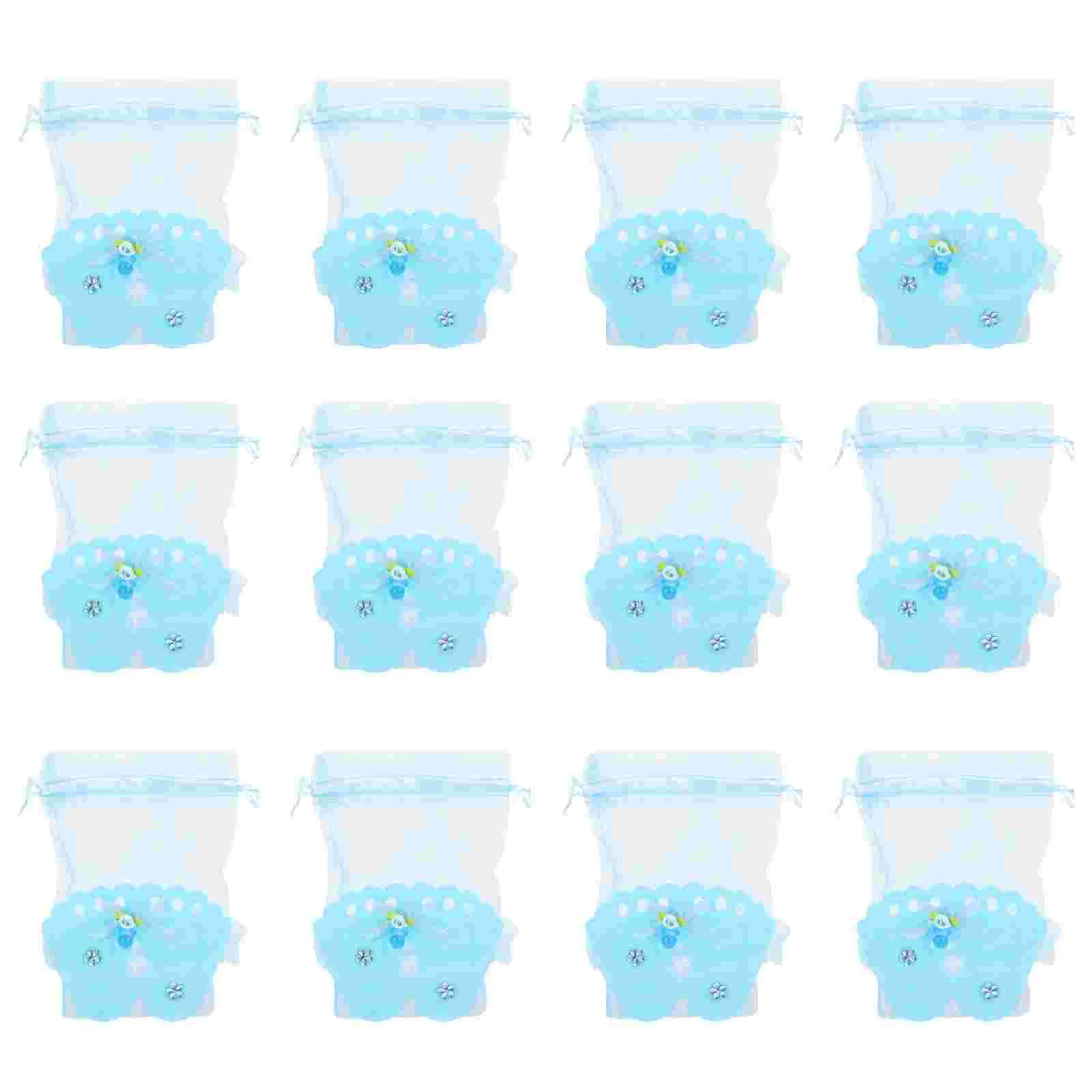 

12 Pcs Candy Bag Wedding Items Non-woven Fabric Pouch Storage Bags Bride Drawstring Souvenirs