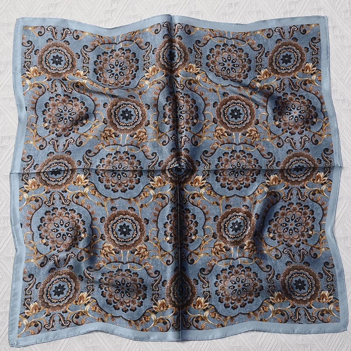 

100% Pure Silk Scarf Print Square Scarves Small Head Handkerchief Wholesale Hijab Wraps Neck Gaiter Shawl Hairband 53x53CM