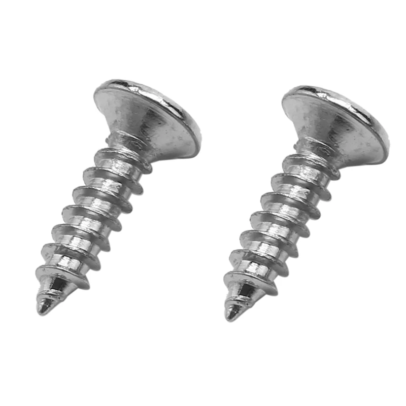 

Quality 400 Piece Bass And Guitar Pickguard Mounting Screws Scratch Plate, Silver And Black