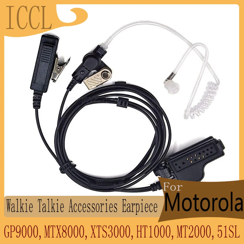 RISENKE Earpiece for Motorola GP1200,GP9000,MTX960,MTX 8000,MTX838,MTX-B5,XTS3000,XTS5000R,HT1000,MT2000,51SL Radio Headset