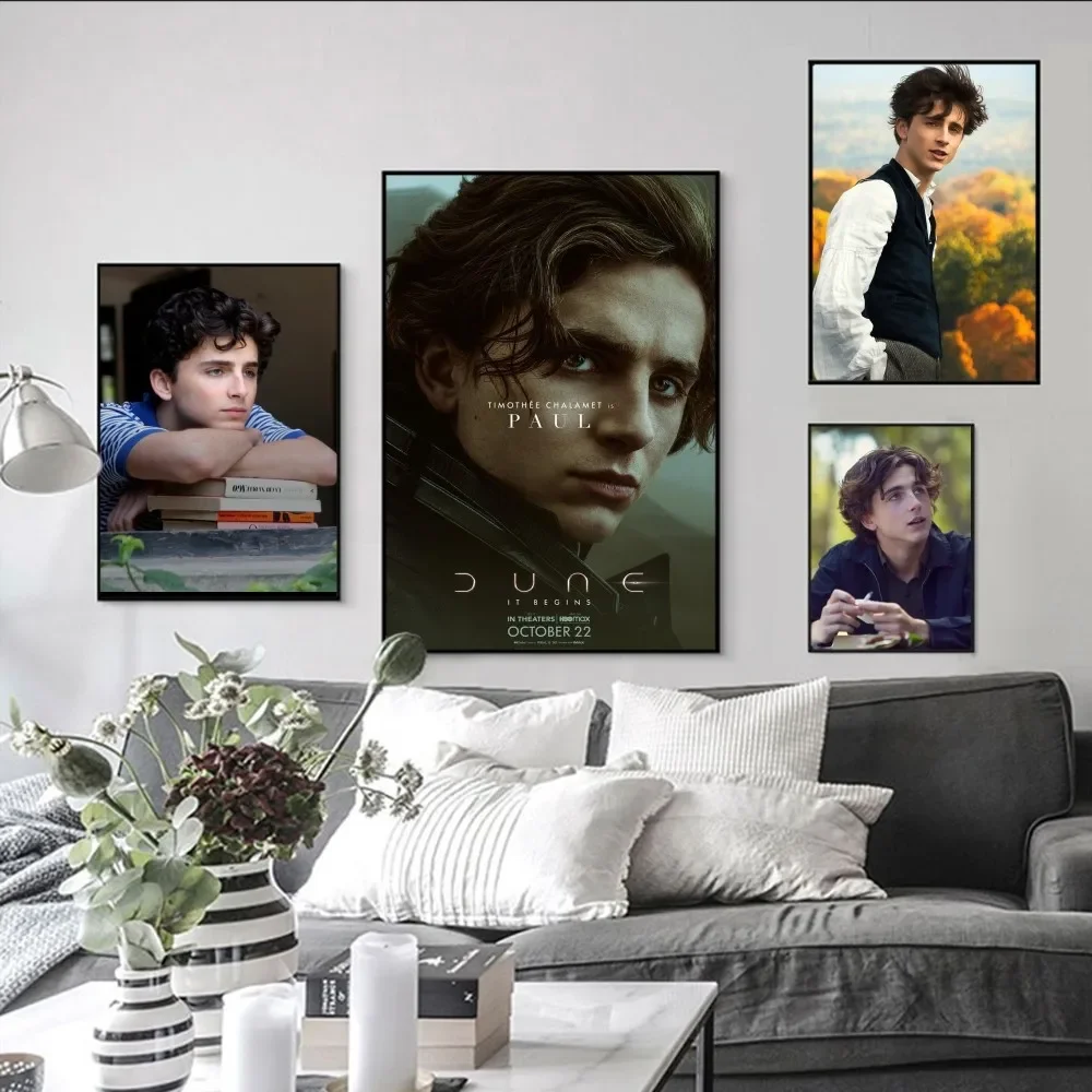 Т-Тимоти C-халамет плакат самоклеящееся искусство комната бар кафе винтажная