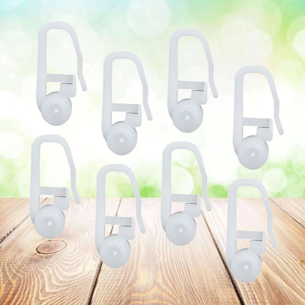 

Curtain Hooks Sliding Hook Track Roller Bed Rings Shower Rail Hangers Universal Blind Glider Drapes Clips Rod Rollers Ceiling