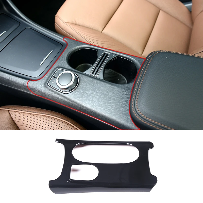 

LHD&RHD Car Center Control Water Cup panel Frame Cover Trim For Mercedes Benz A Class GLA CLA C117 W117 W176 X156 AMG Accessory