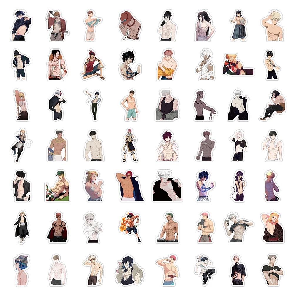 10/30/60 шт. аниме наклейки манга обнаженные мускулы украшения чемодан ноутбук