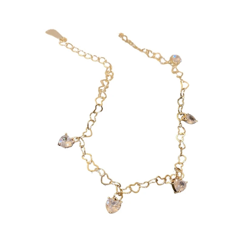 

Adjustable Heart Chain Ankle Beach Foot Anklet for Women Birthday Gifts