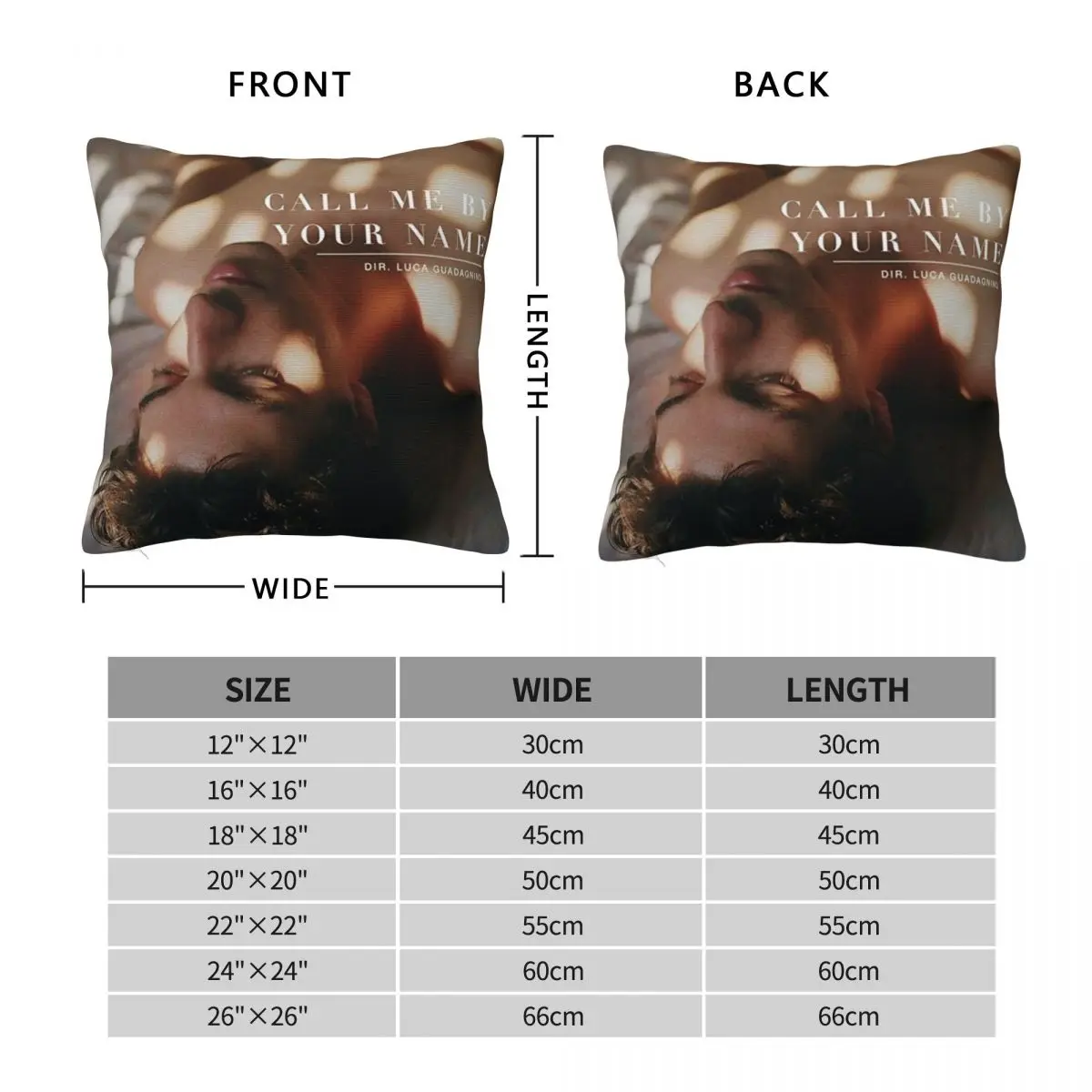 Наволочка для телефона с надписью Call Me By Your Name декоративная подушка квадратное