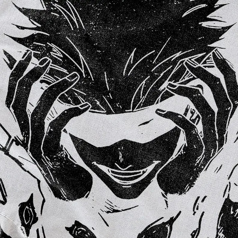 GOJO SATORU jjk аниме подарок уличная одежда унисекс фанатская рубашка модные футболки