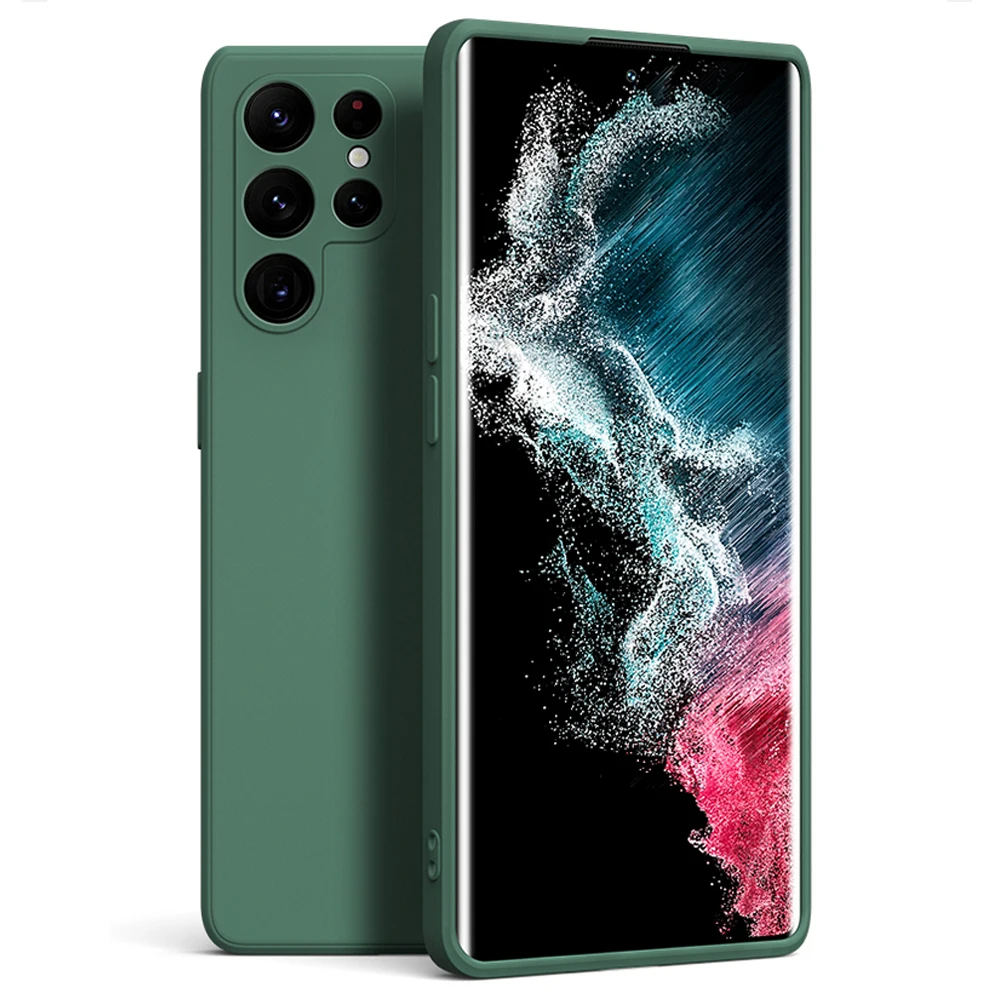 Оригинальный чехол с жидкостью для Samsung Galaxy S24 + Женский мягкий цветной роскошный