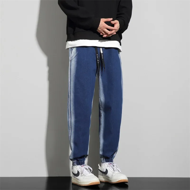 Прямые джинсы в американском стиле свободные модные брендовые повседневные