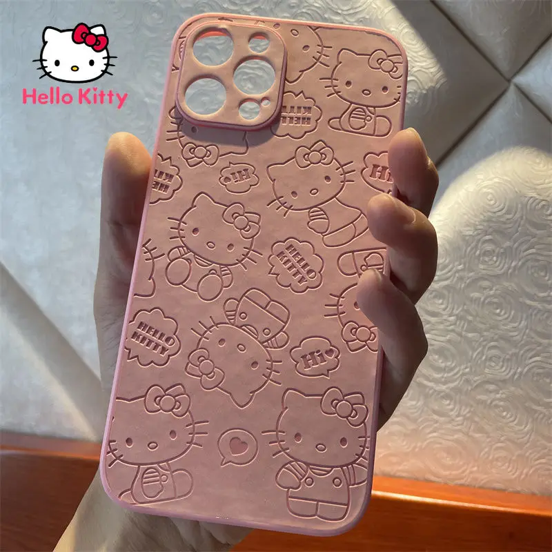 

Hello Kitty cartoon leather case for iPhone 13 13Pro 13Promax 12 12Pro Max 11 Pro X XS MAX XR 7 8 Plus Phone Case Cover