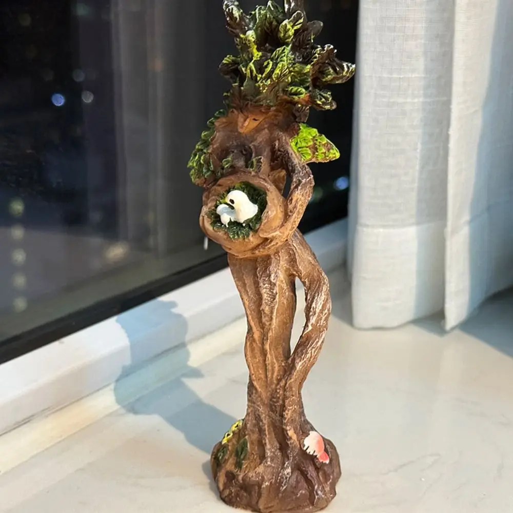 

Green Forest Goddess Statue Creative Funny Waterproof Nature Queen Sculpture Resin Garden
