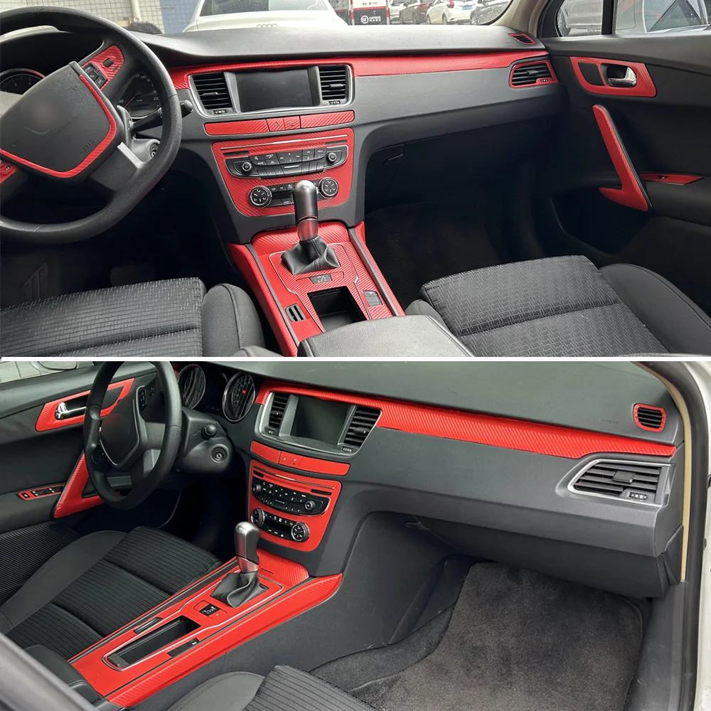 Для Peugeot 508 2011-2017 панель Центрального управления дверная ручка 3D/5D наклейки из