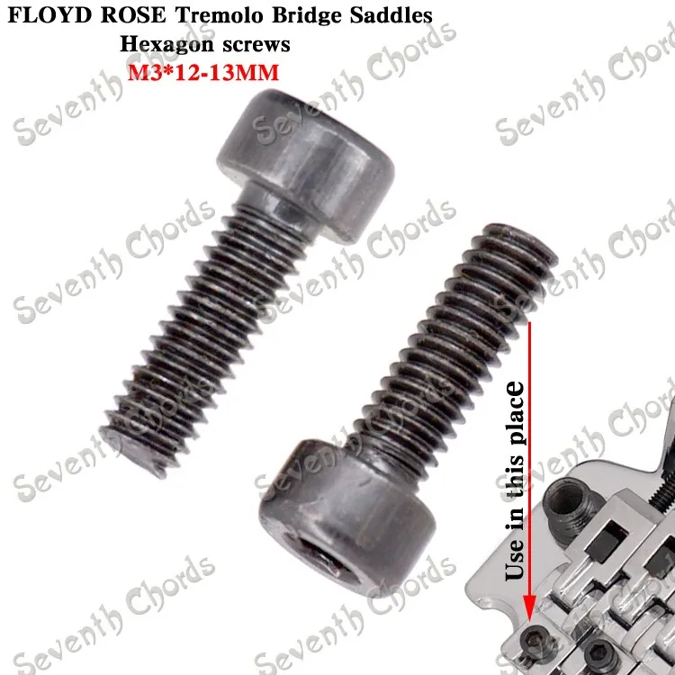 Электрогитары черного цвета с тремоло-Бридж 6 шт. шестигранные винты для системы