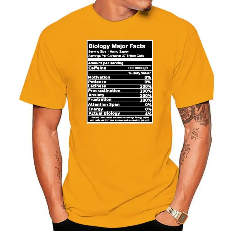 

Men's Biology Major Facts T Shirt t shirt Designing Short Sleeve S-XXXL Kawaii Graphic Authentic Summer Style Vintage shirt