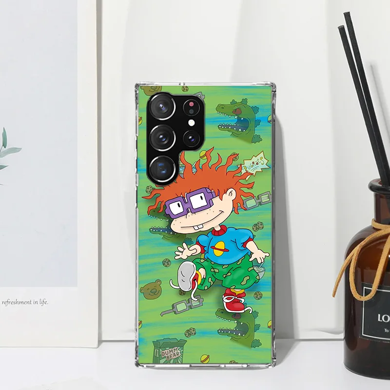 Фото Мультяшный чехол для телефона R-Rugrat для Samsung Galaxy S24 S23 S22 S21 Fe S20 Ultra S10 S9 + S8 Plus S10E, художественные чехлы, задняя крышка №3