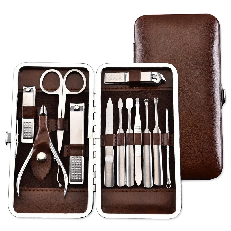 

12 шт., инструменты для стрижки ногтей, из нержавеющей стали