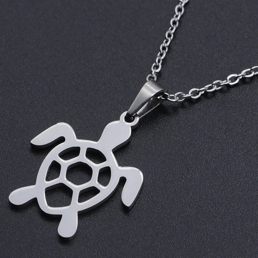 

Sea Turtle Pendant Stainless Steel Necklace Jewelry Accessories Valentine's Party Gifts For Women Wholesale Gift