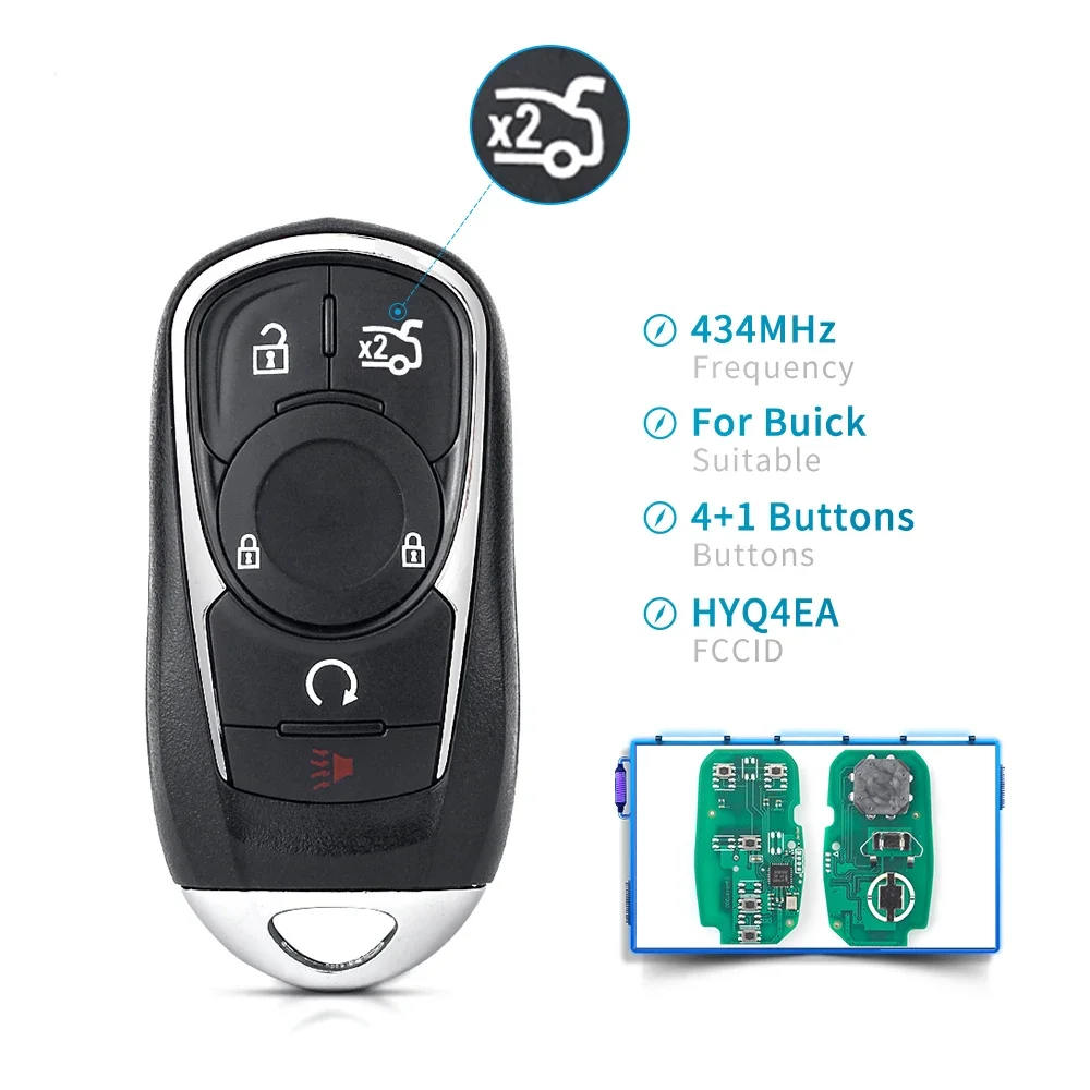 

KEYYOU Smart Promixity дистанционный ключ-брелок от машины 315/433MHz ID46 для Buick LaCrosse Envision Encore HYQ4EA/HYQ4AA 2017 2018 2019
