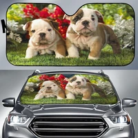 baby bull dog puppy cute car sun shade amazing gift ideas t041720