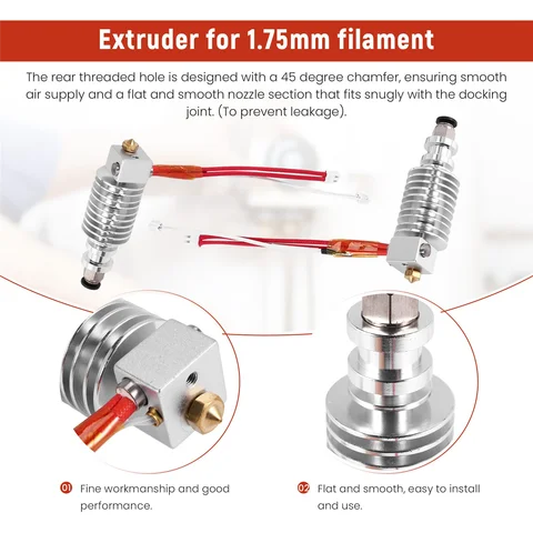 2шт Прочный экструдер Hotend с головкой V5 J Горячие детали для 3D-принтера диаметром 0,4 мм для Anycubic I3 Mega 3D-принтер с нитью накала 1,75 мм