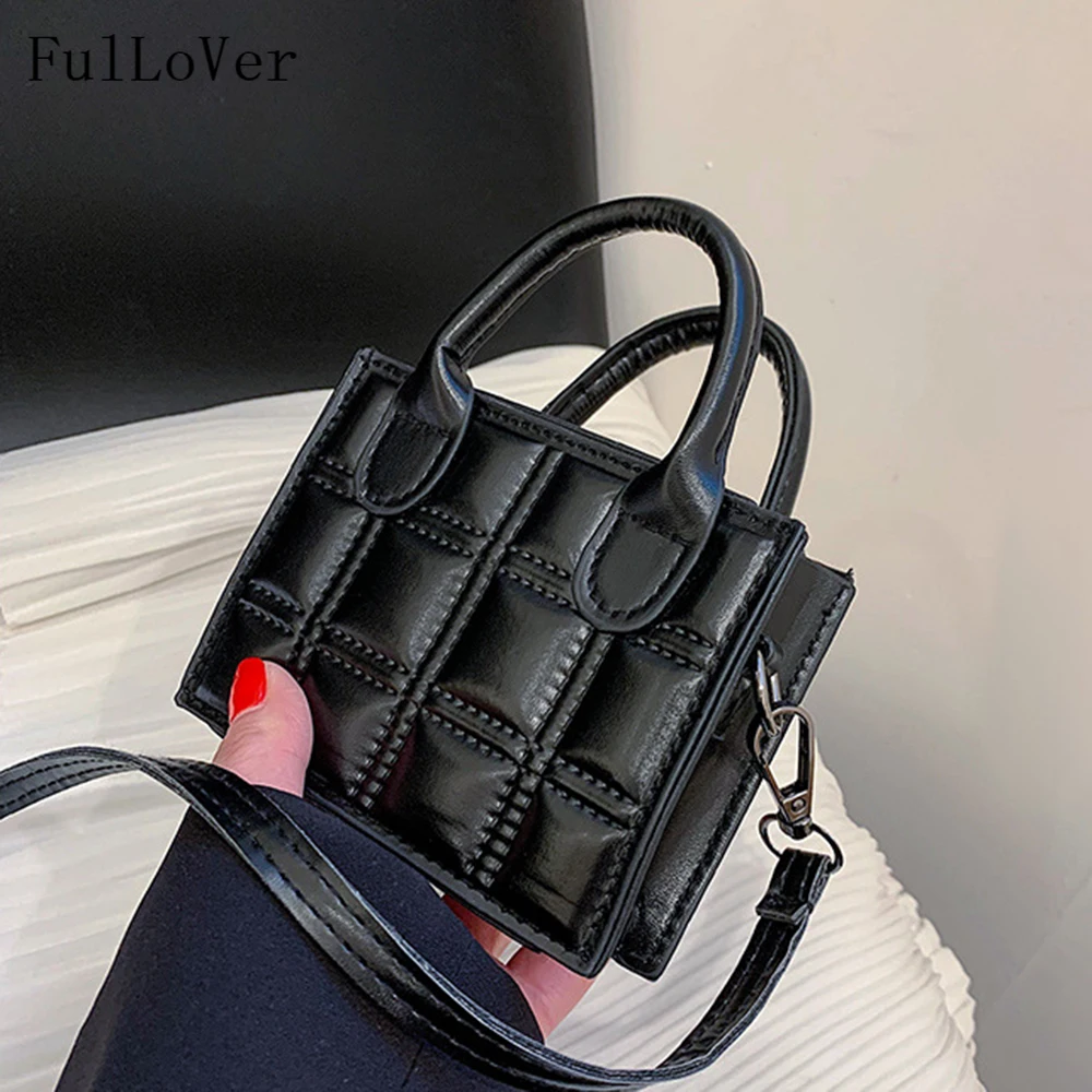 

2022 новые женские простые сумки, однотонные клетчатые Наплечные сумки, мини квадратные сумки-мессенджеры, Модные Портативные ретро сумки