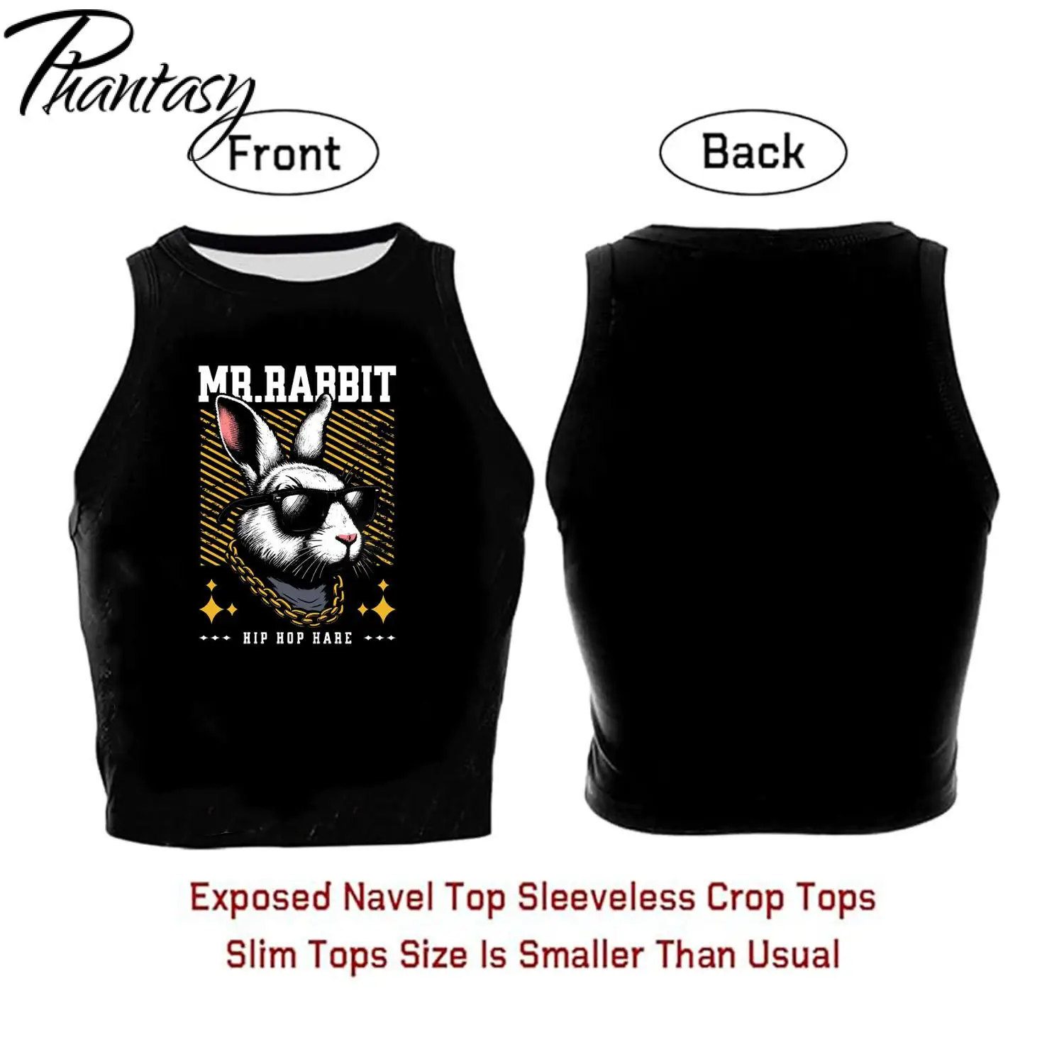 Жилет с графическим принтом Phantasy Donkey женские сексуальные укороченные топы