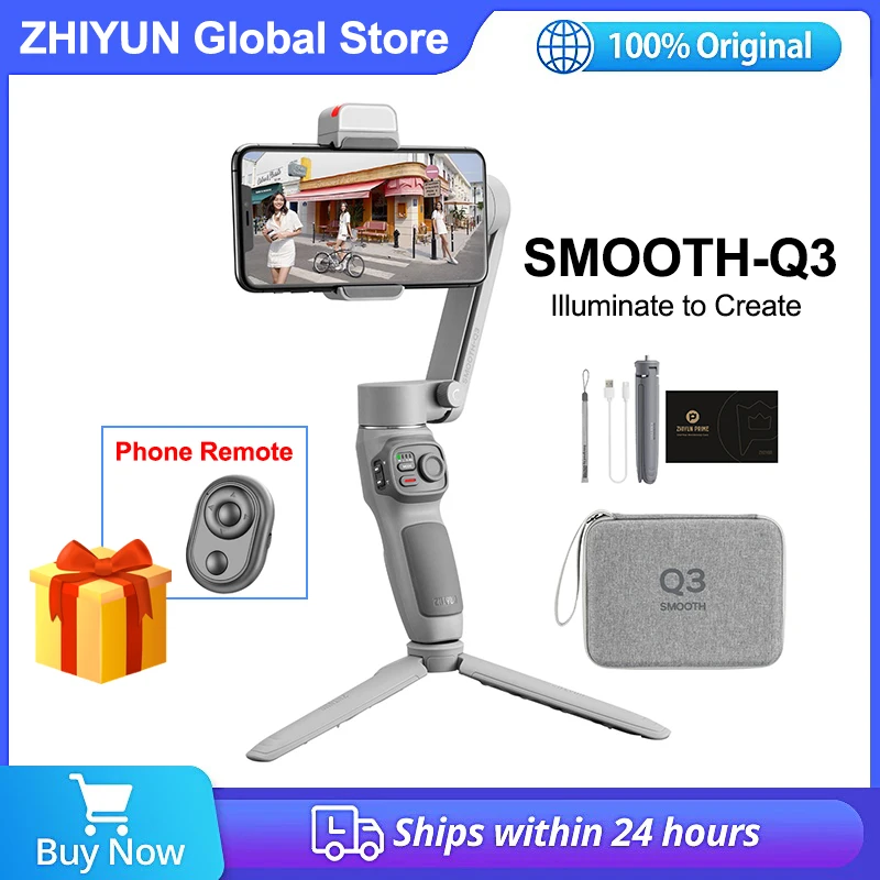 Zhiyun Smooth Q3 3-Axis Smartphone Gimbal Stabilizer for iPhone 13 12 PRO Android Xiaomi Samsung Huawei