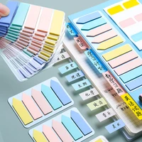 morandi color index tabs bookmark memo pad sticky notes notepad posted it label sticker kawaii stationery school office supplies