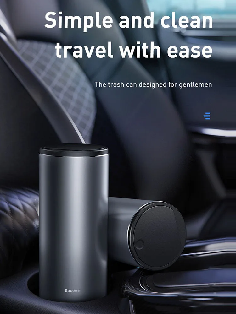 Автомобильный Мусорный Бак Baseus Большой Емкости 500 Мл С Крышкой - Органайзер Для
