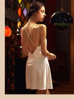 womens sexy sleep dress cross back solid spaghetti strap sleeveless party dress night dress for women lingerie