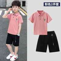 kids clothing set children short sleeve t shirt pant suit cute boy girl clothing 2 14y 2022