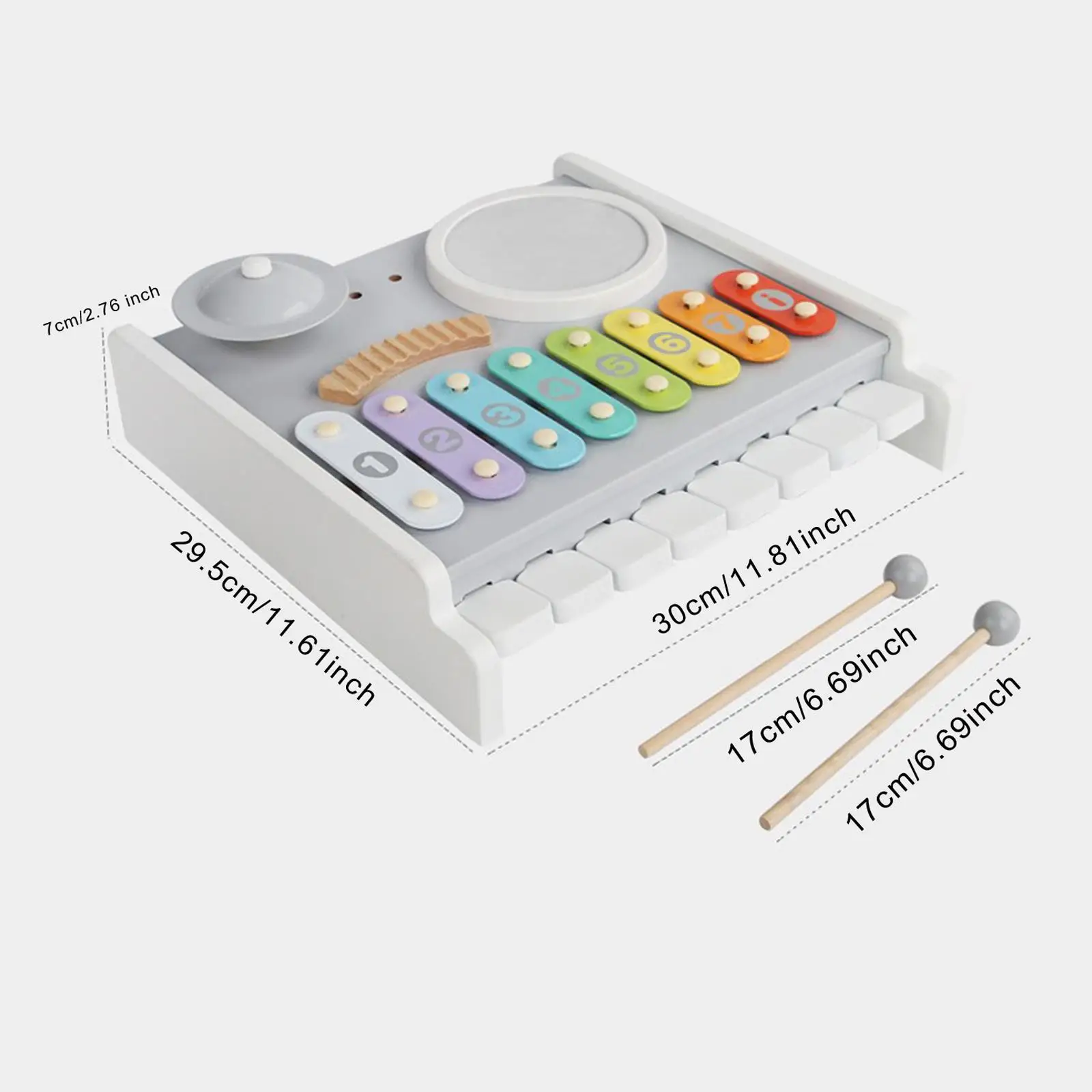 5 в 1 набор музыкальных игрушек с фортепианным барабаном для малышей многоцелевой