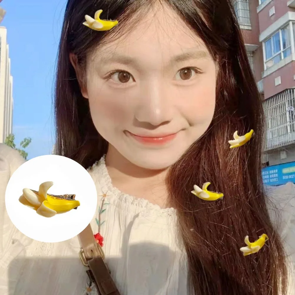 

10 шт. Мультяшные фрукты бананы заколки для волос детские заколки для волос милые заколки модные аксессуары для волос головной убор