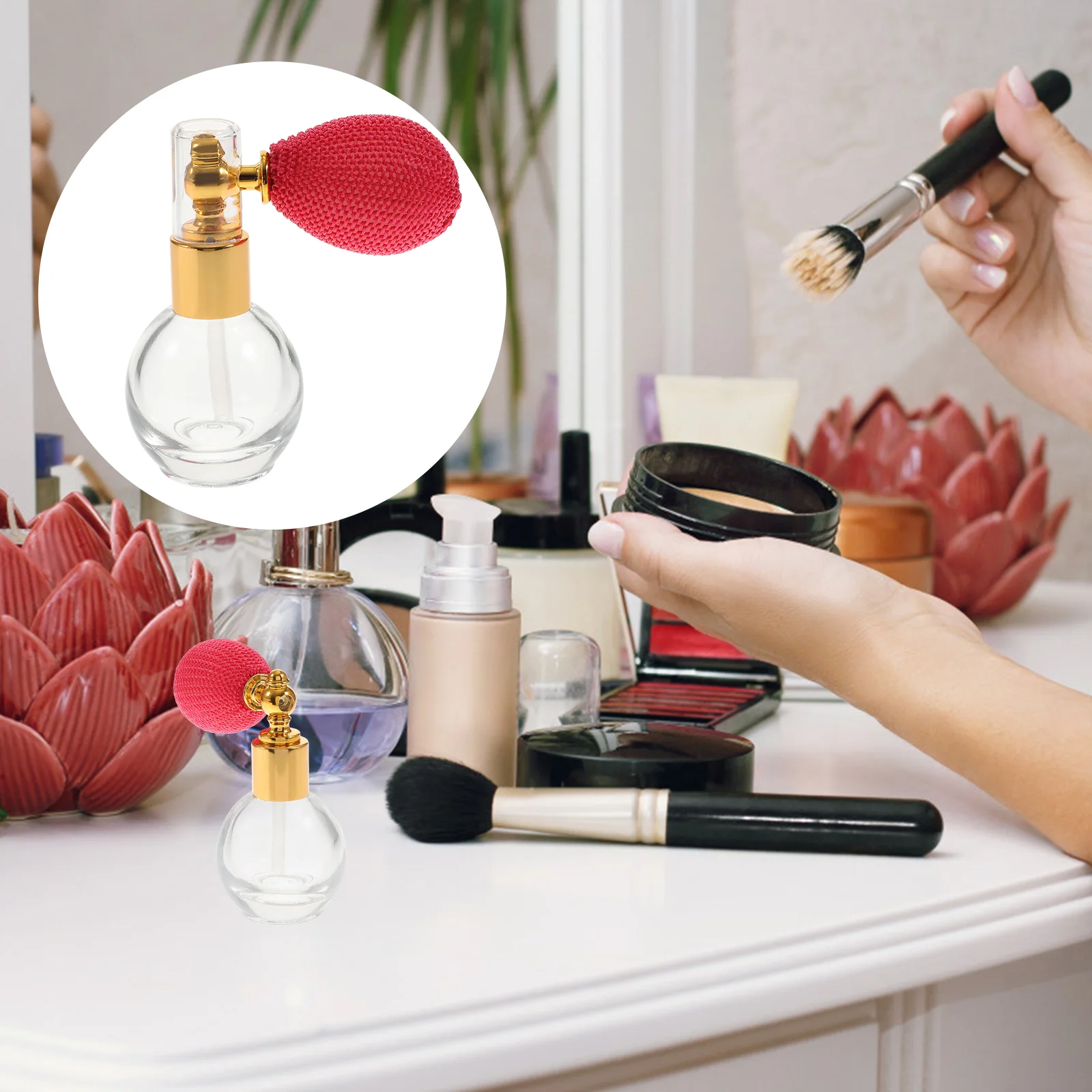 

Стеклянные контейнеры 10 мл, пустой флакон для духов, блестящий женский распылитель для волос, старый одеколон, прозрачная подушка безопасности