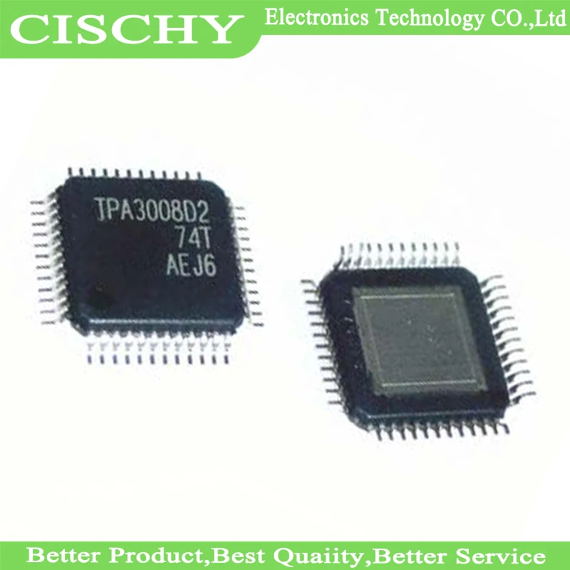 

2pcs/lot TPA3008 TPA3008D2PHPR TPA3008D2 HTQFP48 LCD power amplifier IC