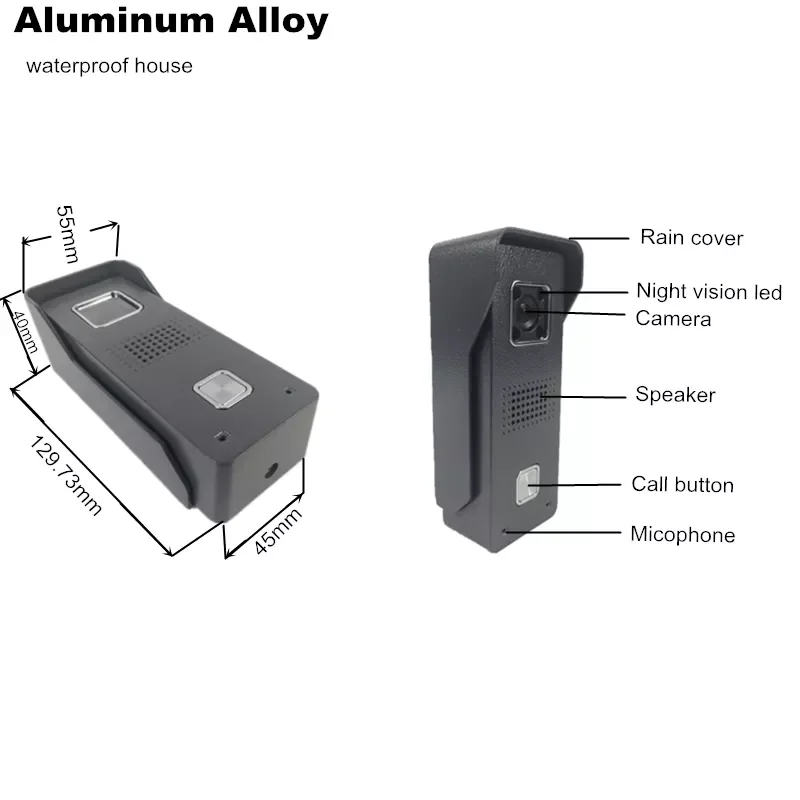 

Видеодомофон 720P или 1080P с Wi-Fi и функцией ночного видения