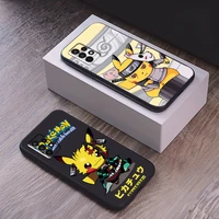 cartoon pikachu phone case for samsung galaxy s10 lite s10e s10 5g s10 s9 s8 plus funda soft carcasa coque black back