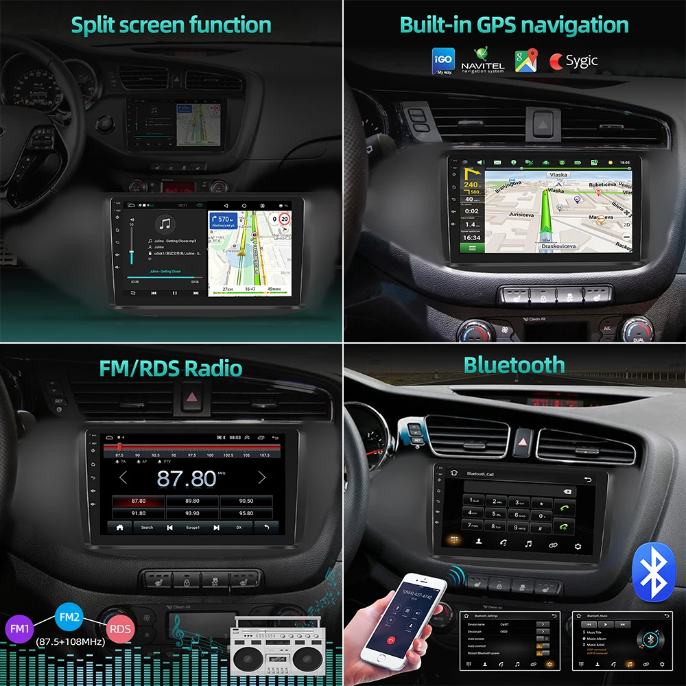 Автомагнитола LeeKooLuu 2 Din Android 11 GPS-навигация мультимедийный плеер 4G Wi-Fi DSP Carplay для KIA