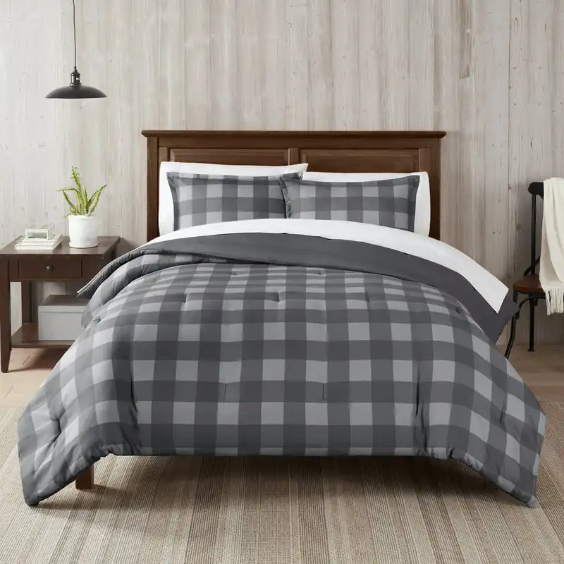 

Simply Clean Alex Check Plaid 7-Piece Bedding Set, Queen