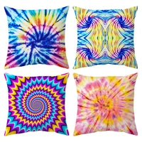 psychedelic swirl pillows case for bedroom colorful rainbow decorative pillowcases sofa bed couch pillowslip home decor 18x18 in