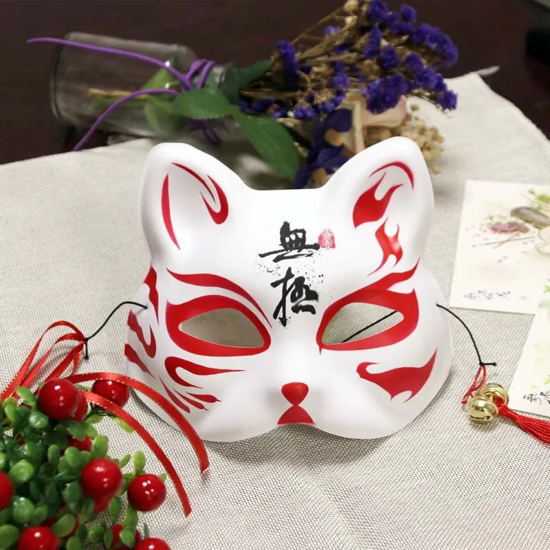 Японские Аниме-маски для косплея маски рассекающего демонов лисы полулицевая