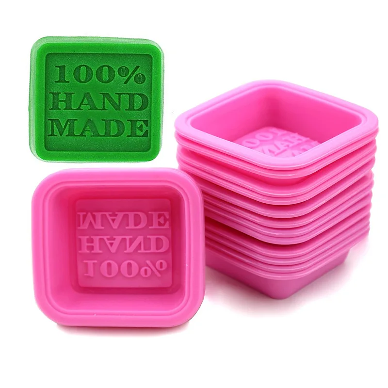 

Small Soap Mold Silicone DIY Easy To Remove Square Cold Soap Mould Tool Soap Molds for Soap Making Handmade