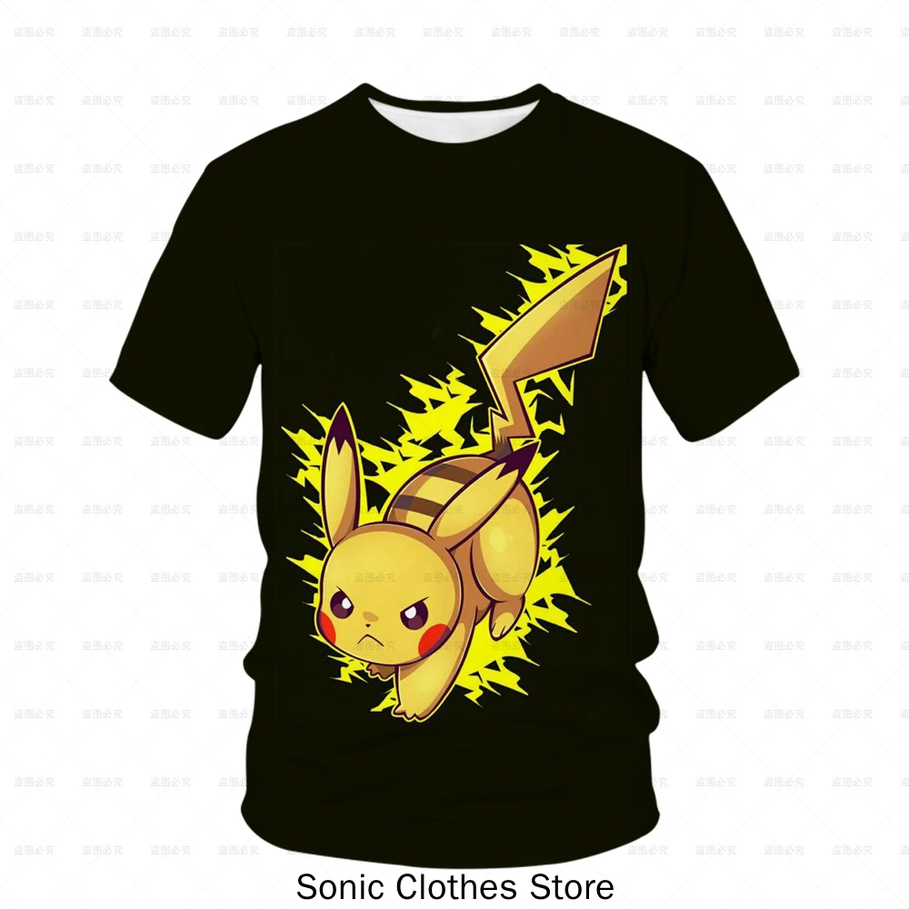 

Summer 2023 Kids' Pokemon Fashion Clothes Boys' Short Sleeve Pikachu T-shirts Kids' Sweatshirts Casual Wear Boys' Cool T-shirts