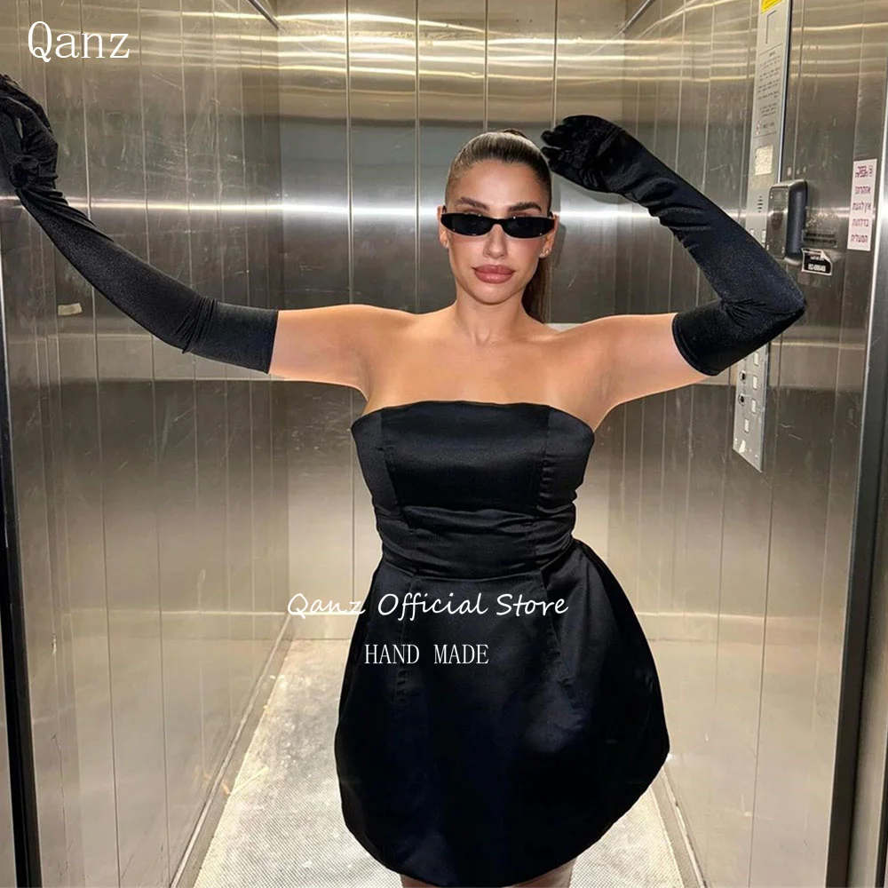 Qanz простые черные фотообои без бретелек